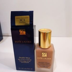 Estee Lauder Double Wear Long Wear Makeup 3C3 SANDBAR New in Box Foundation